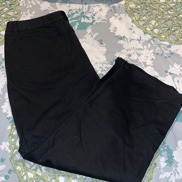 Talbots Flat Front Black Chino Style Pants Slacks sz 8 EUC - Picture 2 of 6